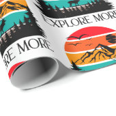 Entdecken Sie die Bergwelt Erlebnis der Natur Outd Geschenkpapier (Rolleneckpunkt)