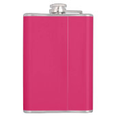 Entdecken Sie die Eleganz rosa Hintergrunds Flachmann (Rückseite)
