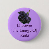Entdecken Sie die Energie der Rose Reiki Button (Vorderseite)