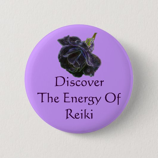 Entdecken Sie die Energie der Rose Reiki Button (Vorderseite)