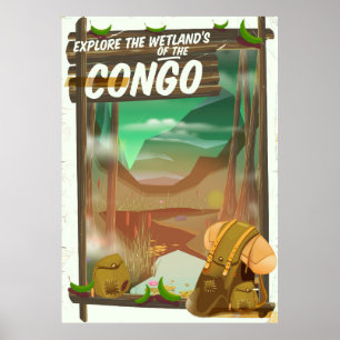 Entdecken Sie die Feuchtgebiete des Kongo Poster