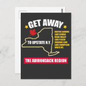 entdecken Sie die Gegend um die Adrirondack. Postkarte (Vorne/Hinten)