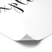 Entdecken Sie die Kalligrafie Schwarz und Weiß Ins Poster (Ecke)