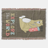 Entdecken Sie die Kinder des Boho-Bären Decke (Vorderseite)