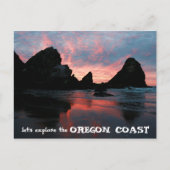 Entdecken Sie die Küste von Oregon Sunrise Harris Postkarte (Vorderseite)