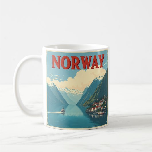 Entdecken Sie die Landschaftliche Schönheit Norweg Kaffeetasse (Links)