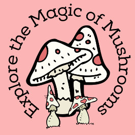 Entdecken Sie die Magie der Pilze (rosa) Aufkleber