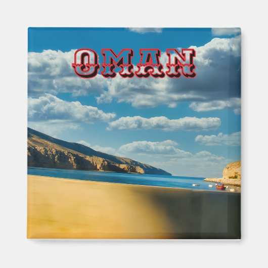 Entdecken Sie die majestätische Schönheit des Oman Magnet (Vorne)