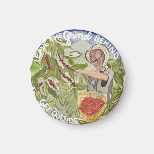 Entdecken Sie die Natur für Kaffeeliebhaber Schlüs Magnet