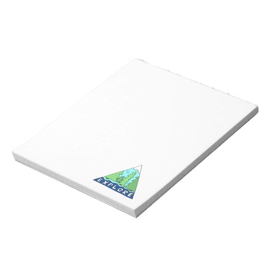 Entdecken Sie die Natur im Freien Wildnisgebirge Notizblock (Rotiert)