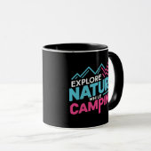 Entdecken Sie die Natur während des Campings Tasse (VorderseiteRechts)