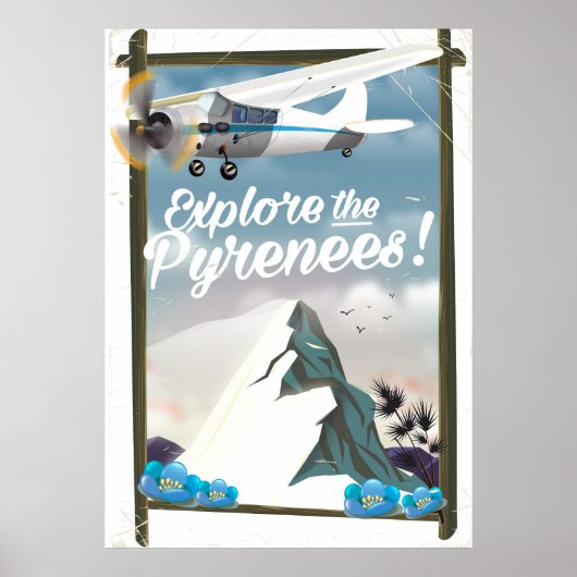Entdecken Sie die Pyrenäen Europas Berge. Poster (Vorne)