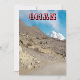 Entdecken Sie die raue Schönheit von Omans Wüste L Feiertagskarte