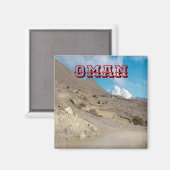 Entdecken Sie die raue Schönheit von Omans Wüste L Magnet (Vorderseite/Rückseite)