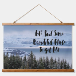 Entdecken Sie die Ruhe Wandteppich Mit Holzrahmen