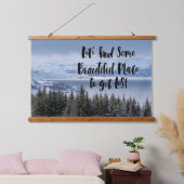 Entdecken Sie die Ruhe Wandteppich Mit Holzrahmen (Schlafzimmer)