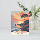 Entdecken Sie die Schönheit der Küste: Goose Islan Postkarte (Stehend Vorderseite)