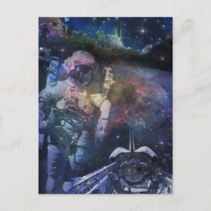 Entdecken Sie die Schönheit des Weltraums Postkarte