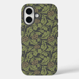 Entdecken Sie die Schönheit von Vintage-Blumenmoti iPhone 16 Hülle