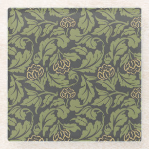 Entdecken Sie die Schönheit von Vintage-Blumenmoti Glasuntersetzer