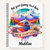 Entdecken Sie die überdachte Brücke von New Hampsh Notizblock (Vorderseite)