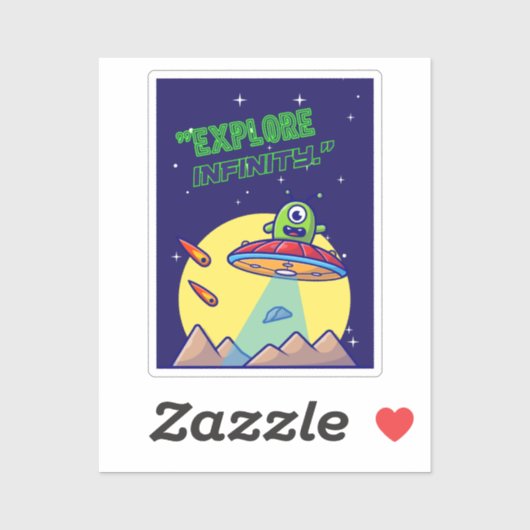 Entdecken Sie die Unendlichkeit Aufkleber (Blatt)