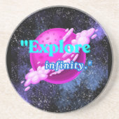 Entdecken Sie die Unendlichkeit Getränkeuntersetzer (Vorne)