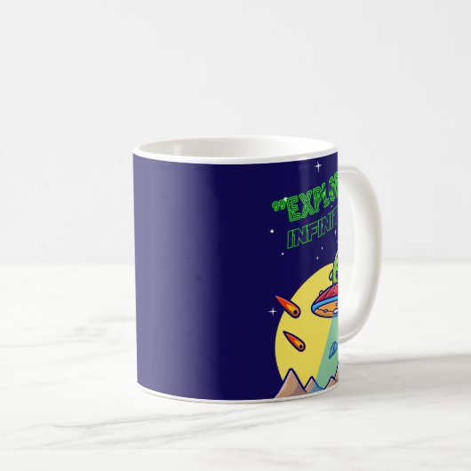 Entdecken Sie die Unendlichkeit Kaffeetasse (VorderseiteRechts)