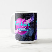 Entdecken Sie die Unendlichkeit Kaffeetasse (Vorderseite Links)