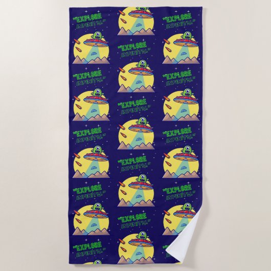 Entdecken Sie die Unendlichkeit Strandtuch (Vorderseite)