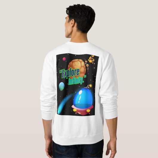 Entdecken Sie die Unendlichkeit Sweatshirt (Schwarz voll)