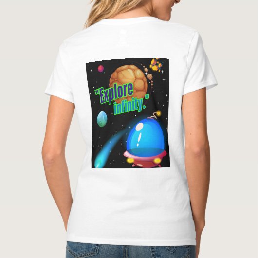 Entdecken Sie die Unendlichkeit T-Shirt (Rückseite)