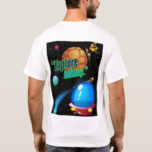 Entdecken Sie die Unendlichkeit T-Shirt (Rückseite)