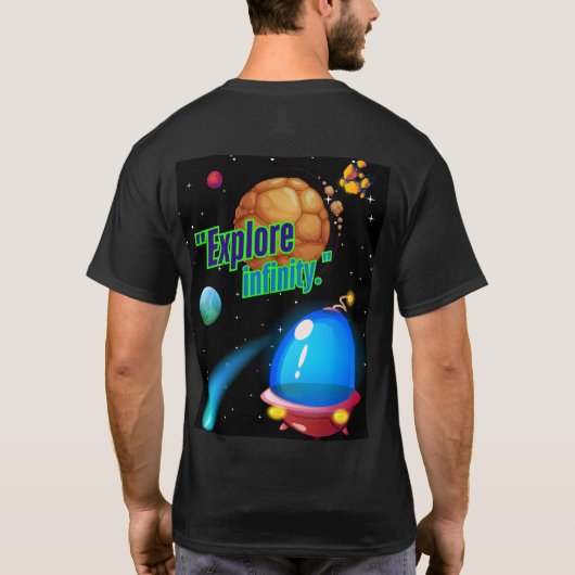 Entdecken Sie die Unendlichkeit T-Shirt (Rückseite)