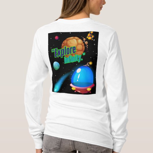 Entdecken Sie die Unendlichkeit T-Shirt (Rückseite)