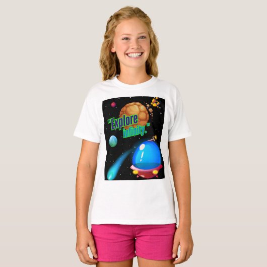 Entdecken Sie die Unendlichkeit T-Shirt (Vorne ganz)