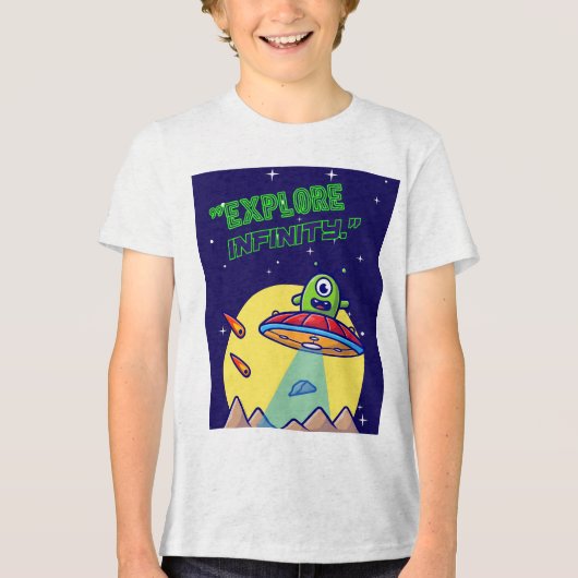 Entdecken Sie die Unendlichkeit Tri-Blend Shirt (Vorderseite)