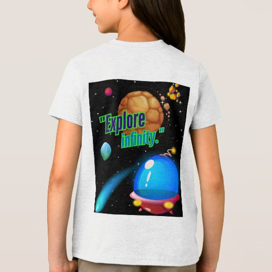 Entdecken Sie die Unendlichkeit Tri-Blend Shirt (Rückseite)