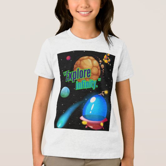 Entdecken Sie die Unendlichkeit Tri-Blend Shirt (Vorderseite)