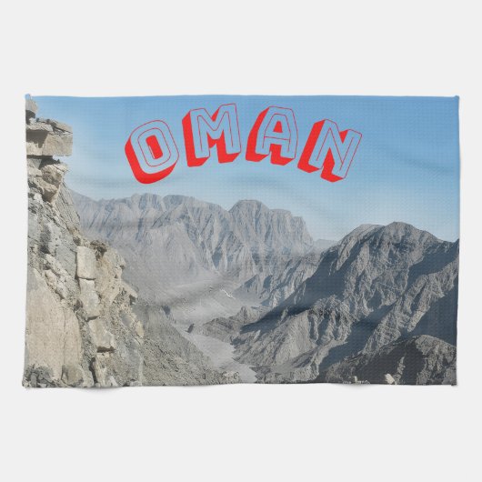 Entdecken Sie die unruhige Schönheit der Oman's Wü Geschirrtuch (Horizontal)