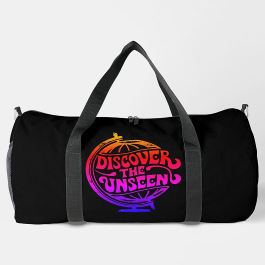 Entdecken Sie die unsichtbare Welt Duffle Bag (Rückseite)