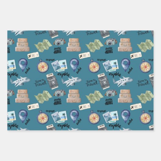 Entdecken Sie die Welt als Geschenkwrap Geschenkpapier Set (Vorderseite 3)