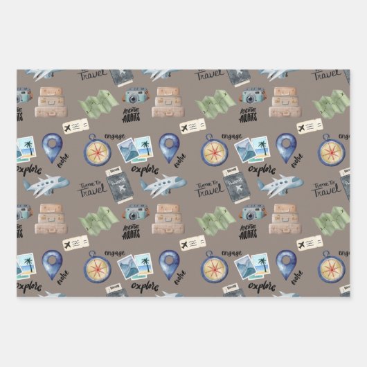 Entdecken Sie die Welt als Geschenkwrap Geschenkpapier Set (Vorderseite 2)