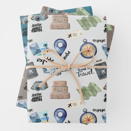 Entdecken Sie die Welt als Geschenkwrap Geschenkpapier Set (Beispiel)
