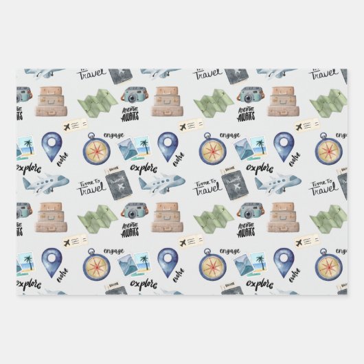 Entdecken Sie die Welt als Geschenkwrap Geschenkpapier Set (Vorderseite)