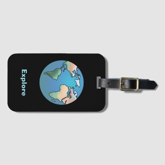 Entdecken Sie die Welt Gepäckanhänger (Vorderseite (Horizontal))