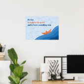 Entdecken Sie die Welt Poster (Heimbüro)