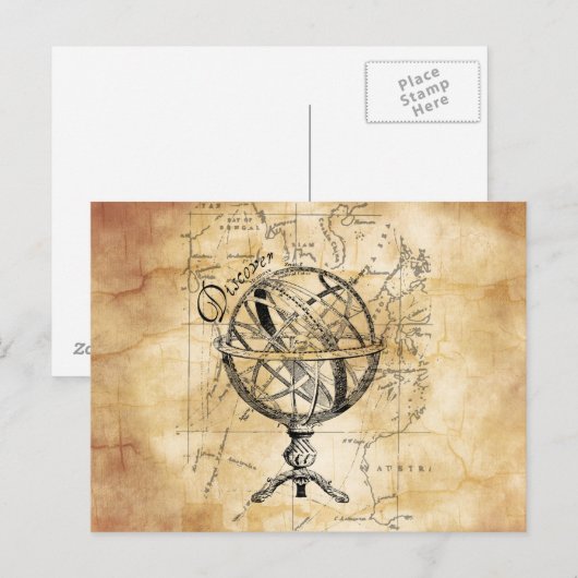 Entdecken Sie die Welt Postkarte (Vorne/Hinten)