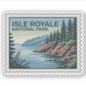 Entdecken Sie die wilde Seite der Isle Royale Brie Aufkleber (Vorderseite)