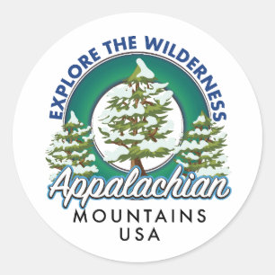 Entdecken Sie die Wilderness Appalachian Mountains Runder Aufkleber